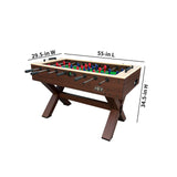 KICK Constable 55" Foosball Table (Brown) – Professional Full-Size Indoor Game Table