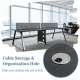 4 Person Office Cubicle Workstation Desk, 94.5" Modular Office Computer Team Workstations