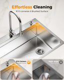 CAMMOO 33X22 Drop In Kitchen Sink, 304 Stainless Steel Workstation Sink, Pop-Up Drain, Upgraded Fast Drain & Anti-Clog, Topmount Single Bowl with Accessories, Foldable Grid for Easy Clean