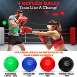 Soul Shift Boxing Reflex Ball with 2 Adjustable Headbands - MMA, Boxing Gear & Training Equipment at Home, | Hand Eye Coordination, Free Reaction Ball & Glasses Soul Shift