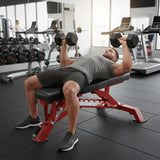 RitFit Adjustable/Foldable Utility Weight Bench for Home Gym, Weightlifting and Strength Training - Bonus Workout Poster with 35 Total Body Exercises