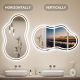 miskerm Irregular Cloud LED Bathroom Mirror 60x32