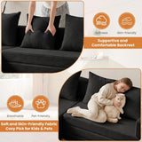 79" Modular Sectional Sofa, Boneless Convertible Sleeper Sofa Bed, Modern Tri-Folding Cloud Couch with L-Shape Chaise, Corduroy Futon for Living Room Small Spaces Apartment, No Assembly