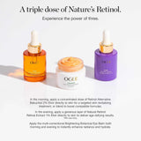Ogee Natural Retinol Trio - Eye Balm, Bakuchiol & Retinal Elixir Set