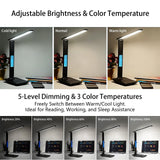 M-Xeotei LED Desk Lamp with 10W Wireless Charger & USB Port, Eye-Caring Dimmable Touch Control Lamp with Clock Display, Adjustable Foldable Arm, 5 Brightness & 3 Color Modes for Home Office Study