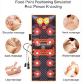 CZCZC Heating Pad Full Body Massage Mats with 20 Neck Shiatsu Kneading Massage Heads, Full Body Massage Mattress Massager Mat Cushion for Relieving Back Lumbar Leg Pain Massage Mat