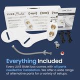 LUXE Bidet NEO 120 - Single Nozzle, Self-Cleaning, Non-Electric Bidet Attachment for Toilet Seat, Adjustable Water Pressure, Rear Wash (Gold)