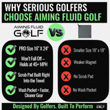 Multi-Function Magnetic Golf Towel - Exclusive Wash Pocket- Scrub Pad Cleaner - Magnet for Golf Cart or Clubs (16" x 24" Blue)