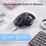 seenda Wireless Trackball Mouse, Ergonomic Bluetooth Rollerball Mouse,Black