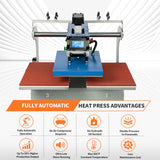 16x24 Fully Electric Up Sliding Dual-Platen Auto Heat Press Machine