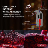 Ludkim Rechageable Electric Wine Opener Gift Set, Auto Wine Aerator Dispenser, Wine Corkscrew Kit, Automatic Wine Saver Vaccum Pump, Foil Cutter, 4-in-1 Cordless rechargeable Bottle Opener Gift Box