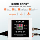 Heat Press 15x15, High Pressure Heat Press Machine for T Shirts, Slide Out Professional Heat Press, Green VEVOR