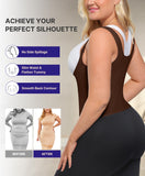 SHAPELLX Waist Trainer for Women Body Shaper Tummy Control Plus Size Corset Shapewear Workout Fajas Colombians Brown XXL