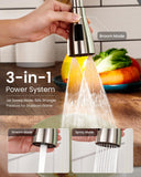 APPASO Touchless Kitchen Faucet with Pull Down Sprayer, Motion Sensor Hands Free Single Handle Kitchen Sink Faucets, Brushed Nickel, 1 or 3 Holes Compatible, 3 Modes Sprayer