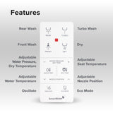 SmartBidet® SB-1000 Smart Bidet Electric Bidet Toilet Seat with Heated Seat, Warm Water, Air Dryer – Remote Control, Elongated