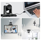 Conference Camera 3X Optical Zoom 1080P 60FPS Wide View Angel Conference Room PTZ Camera USB3.0/HDMI/RS485/RS232 Works Tenveo