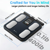 CLORIS 8 Electrodes Digital Smart Scale FSA&HSA Eligible for Body Weight Fat Accurate BMI Muscle Mass Body Composition Measurement Health Analyzer with App Bluetooth