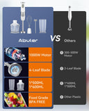 Immersion Blender Handheld 1000W 5 in 1 Corded Stick Hand Blender Kitchen with 12 Speed, BPA-Free, Mixing Beaker