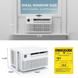 ROVSUN 12000 BTU Window Air Conditioner with Inverter Compressor, AC Unit for Window with Remote Control