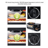 ZIZEV Air Fryer Toaster, 17.9 x 7.7 x 7.5in Countertop Convection 3 in 1 Multifunctional Home Breakfast Station Toaster Oven Electric Breakfast Maker for Kitchen (US Plug