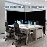 Room Divider Single Panel Privacy Screen, 71''x72''H Large Divider for Room Separation, Thickened Fabric 6FT Room Divider Wall Screen for Bedroom Office School, Portable Partition Room Dividers, Black HOMSCREENER