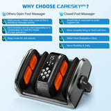 CARESKYpro Shiatsu Foot Massager with Heat for Neuropathy and Pain Relief, 3 Heat Therapy, 5 Intensity Deep Kneading, Rolling for Calf-Feet-Arm Relaxation, Plantar Fasciitis