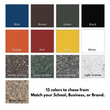 Campus Collection 42 Gallon Commercial Trash Can with Lid | Green Granite