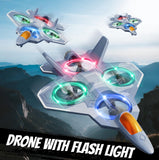 4DRC Foam Remote Control Airplanes for Kids Adults, RC Plane Airplane Toys for Boys Kids Beginners, RC Planes Fighter Jet Helicopter Drones for Kids Adults, 360° Flip Easy to Fly
