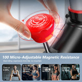 POOBOO Exercise Bike, Stationary Bike for Home Gym, Friction Resistance Indoor Cycling Bike w/Comfortable Seat Cushion & Tablet Mount, Silent Belt Drive Indoor Bike for Cardio Workout pooboo