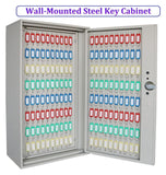 Wall Mounted Metal Key Cabinet Safe - Secure Outdoor Key Storage Box for Home & Garden, Lockable Key Organizer with Easy Access, Durable Design for Key Management