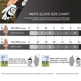 FINGER TEN Golf Gloves Men Right Left Handed Golfer 6 Pack (White-6 Pack, M/Large, Left)