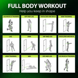 WHATAFIT Resistance Bands, Exercise Bands，Resistance Bands for Working Out, Work Out Bands with Handles for Men and Women Fitness, Strength Training Home Gym Equipment Green