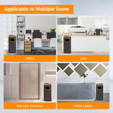 WICHEMI Commercial Outdoor Trash Can, Stainless Steel Indoor Outdoor Trash Can with Lid, Removable Inner Bucket Metal Garbage Can for Home, Office, Restaurant Elevator Entrance - 13 Gallon WICHEMI