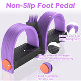 Hacole Resistance Bands with Handle, 6-Tube Elastic Foot Pedal Resistance Band, Natural Rubber Ankle Puller Sit-up Exercise, Multifunction Fitness Band for Abdomen