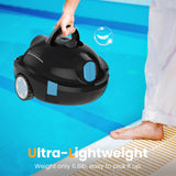 Y10 Cordless Robotic Pool Cleaner, Automatic Pool Vacuum - 90 Mins Runtime, Powerful Suction, Self-Parking, Lightweight for Above/Inground Pools Up to 65ft/1100 Sq.Ft (Coal)