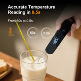 Charmline Digital Meat Thermometer, Instant Read Food Thermometer with 0.5s Response, ±0.3°C Accuracy, 180° Auto-Rotating Display for Cooking, Baking and Grilling