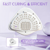 500W UV LED Nail Lamp, 90 LEDs Gel Nail Dryer for Fast Curing with LCD Display, 4 Timer Settings & Auto Sensor, Salon-Grade Nail Light for Home and Nail Salon Use