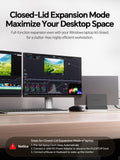 USB C Docking Station Dual Monitor 4K@60Hz, Laptop Dock with Vertical Stand