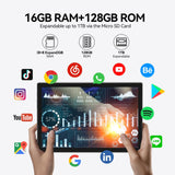 Android 13 Tablet 2024 Latest 10 inch Octa-Core Tablet, 128GB ROM+16GB RAM (8+8 Virtual)+1TB Expand, 5G WiFi kimlok