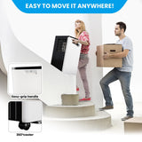 Portable Air Conditioners, 8000 BTU Fast Cooling AC Unit for Rooms Up to 350 Sq.Ft, 4-In-1 Portable AC with Remote, Sleep Mode, Dehumidifier, Window Venting Kit for Home/Office