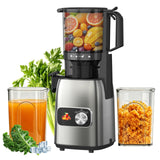 Juicer Machines, Cold Press Juicer Fit Whole Fruits & Vegetables, Slow Masticating Juicers with 5.3" Wide Feed Chute, High Juice Yield, BPA Free