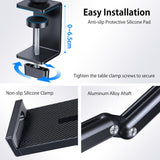Tablet Stand Holder, Aluminum iPad Desk Mount Bracket, Tablet Arm Mount Holder with 360°Rotating Metal Base, Fits for iPad Air Pro Mini, Phones, Samsung Galaxy, Kindle, All 4.7-13 Inch Devices