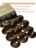 MLIP Body Wave Bundles Human Hair, 100% Raw Indian Hair, Full & Thick
