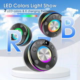 OYIB Bluetooth Shower Speaker, Portable Bluetooth Speaker 360° HD Sound, RGB Lights, IPX7 Waterproof Wireless Speaker with Suction Cup and Mic, Shower Radio for Party/Outdoor/Travel/Gifts/Black