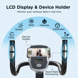 JLL Recumbent Exercise Bike, Quiet Smart Stationary Cardio Machine for Home Gym, Low-Impact Seated Workout with 8 Levels of Magnetic Resistance & Free Smart Fitness App