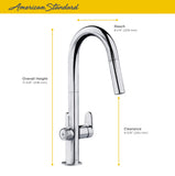 American Standard 4931360.002 Beale Measure Fill Touch Kitchen Faucet, Chrome, Polished Chrome