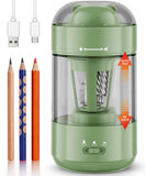 Electric Pencil Sharpener, Fully Automatic, for Classroom, Green