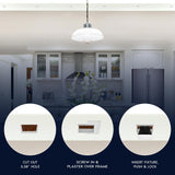 LUXRITE 3 Inch LED Regressed Trimless Spotlight, Push N’ Lock, 5 CCT Selectable (2700K-5000K), 15W, 950 Lumens, CRI 90, Dual Dimming (0-10V/Triac), 120-277V, ETL Listed, Damp Rated, Square (4 Pack)