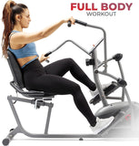 Sunny Health & Fitness Elliptical Recumbent Cardio Bike, Cross Trainer Cycle for Indoor Arm/Leg Home Exercise, Dual Stationary Handlebars Plus Easy Access Seat for Adults & Seniors w/App Connection Sunny Health & Fitness