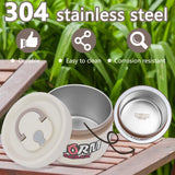 2Pcs Live Bait Storage,Fishing Bait Container, Stainless Steel Worm Storage Box, Nightcrawler Box, Bait Tank, Compact and Durable,Small and Portable, Keeps Bait Fresh and Alive (White)